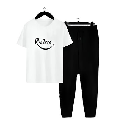 2 Pcs Men’s Dri-Fit Track Suit – Printed Activewear for Style & Comfort
