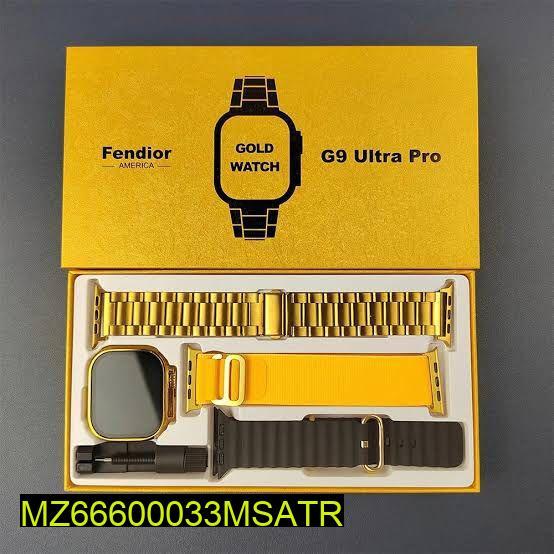 G9 Ultra Pro Smart Watch for Men – 2.01" Display, Magnetic Strap, NFC, Fitness Tracker (Golden)