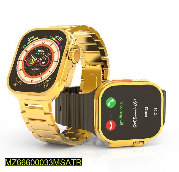 G9 Ultra Pro Smart Watch for Men – 2.01" Display, Magnetic Strap, NFC, Fitness Tracker (Golden)