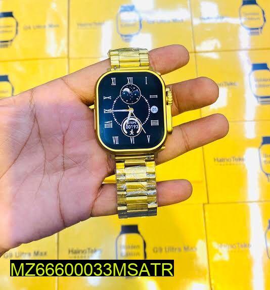 G9 Ultra Pro Smart Watch for Men – 2.01" Display, Magnetic Strap, NFC, Fitness Tracker (Golden)